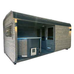 Vildmarksbad inkl. sauna "Cube combi"