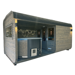 Vildmarksbad inkl. sauna "Cube combi"