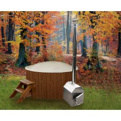 Vildmarksbad med udvendig ovn