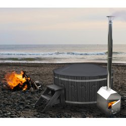 Vildmarksbad med udvendig ovn