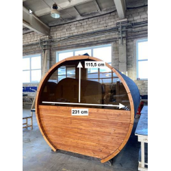 Sauna, rund, 2 meter, 4 personer