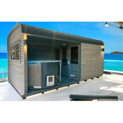 Vildmarksbad inkl. sauna "Cube combi"