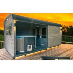 Vildmarksbad inkl. sauna "Cube combi"